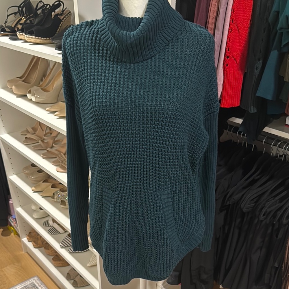 Michael Kors Teal Turtleneck Sweater for Women
